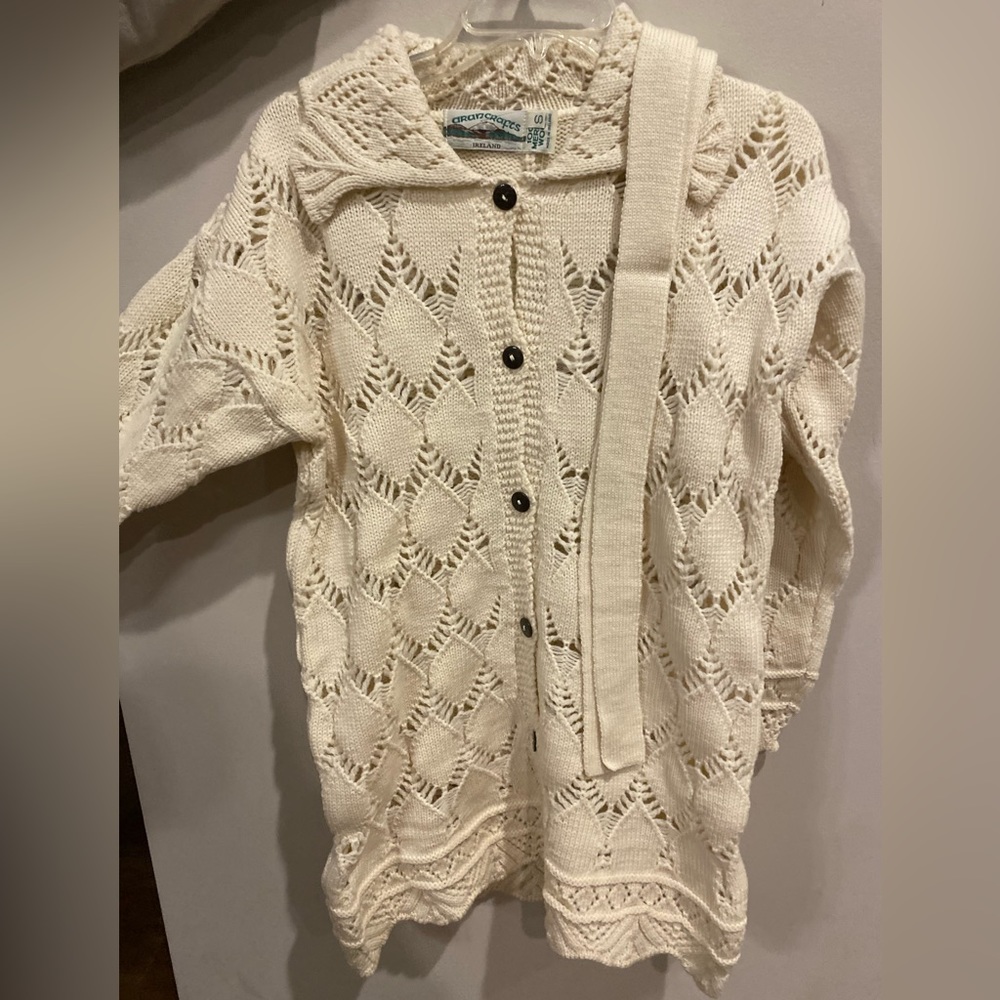 Arancrafts Ireland Pointelle Sweater